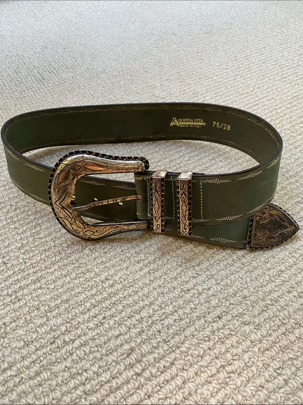 Doppia Vita Leather Belt from Italy